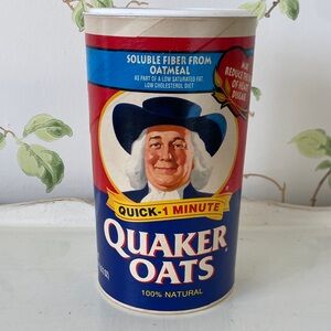 Vintage Quaker Oats Oatmeal Cardboard Container - Advertising